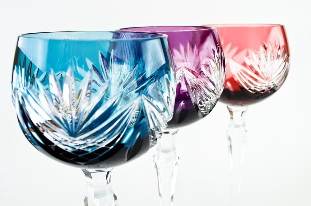 colored wine glasses