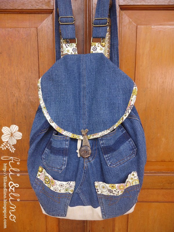 denim backpack