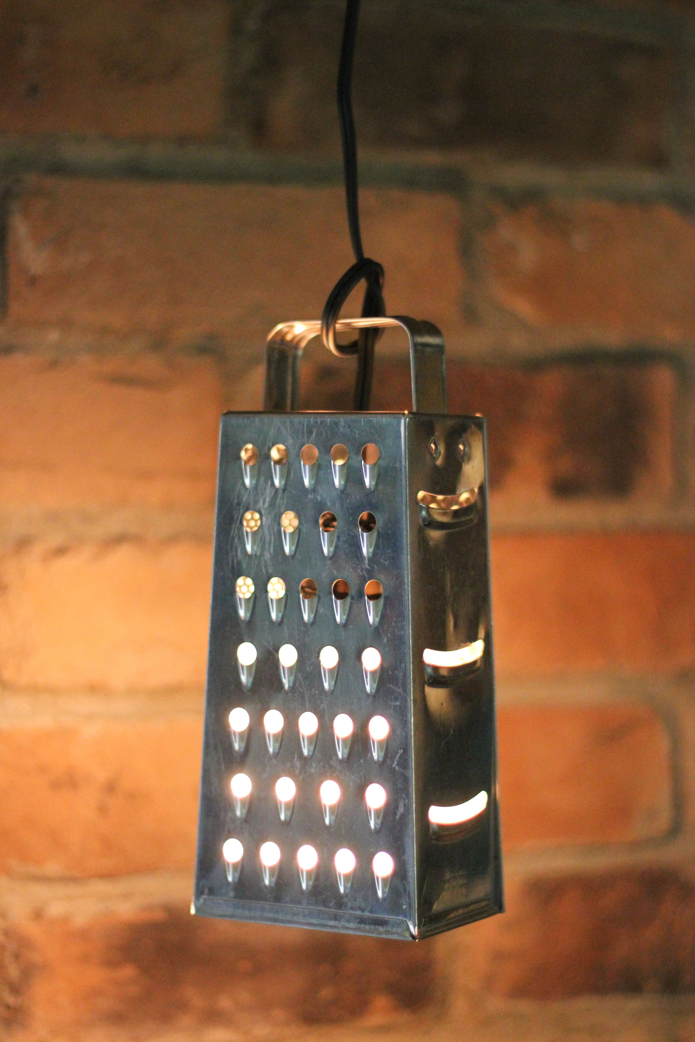 4 Cheese Grater Pendant Light