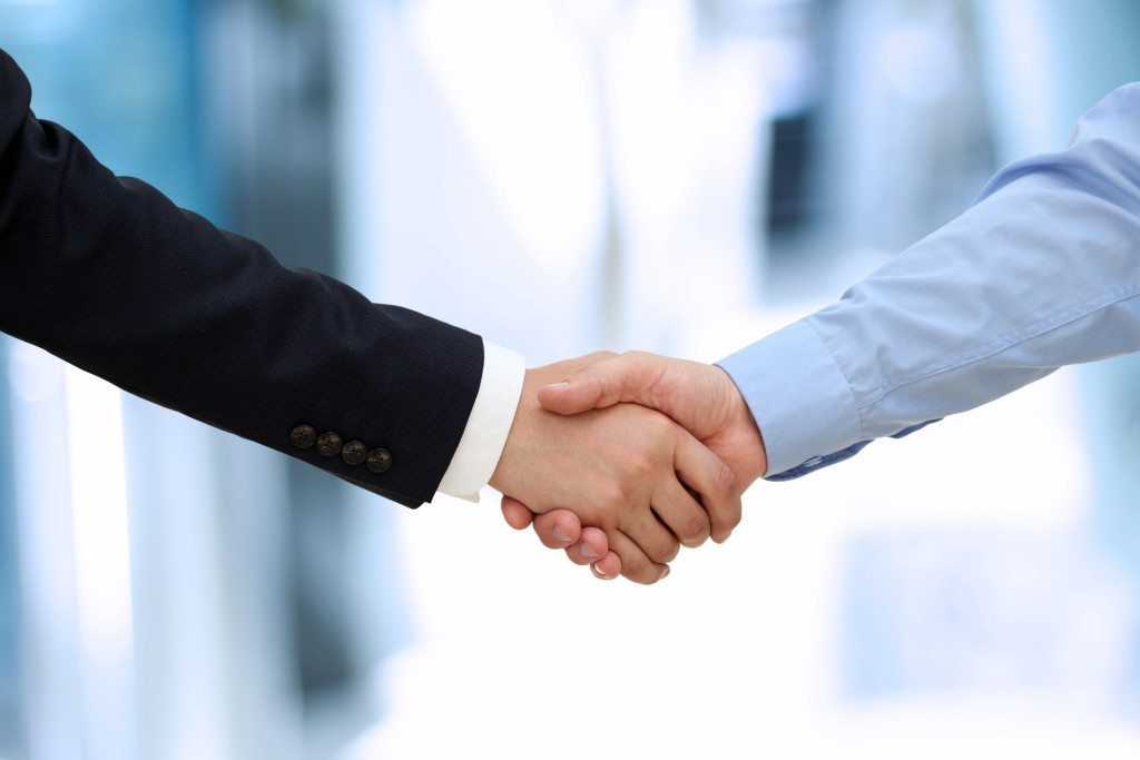 Businessmen shaking hands