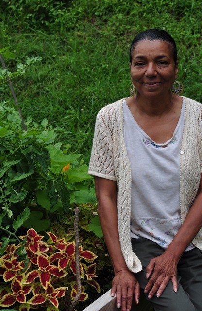 Woman in garden