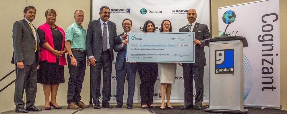 Cognizant Grant $1.5 Million Check Presentation