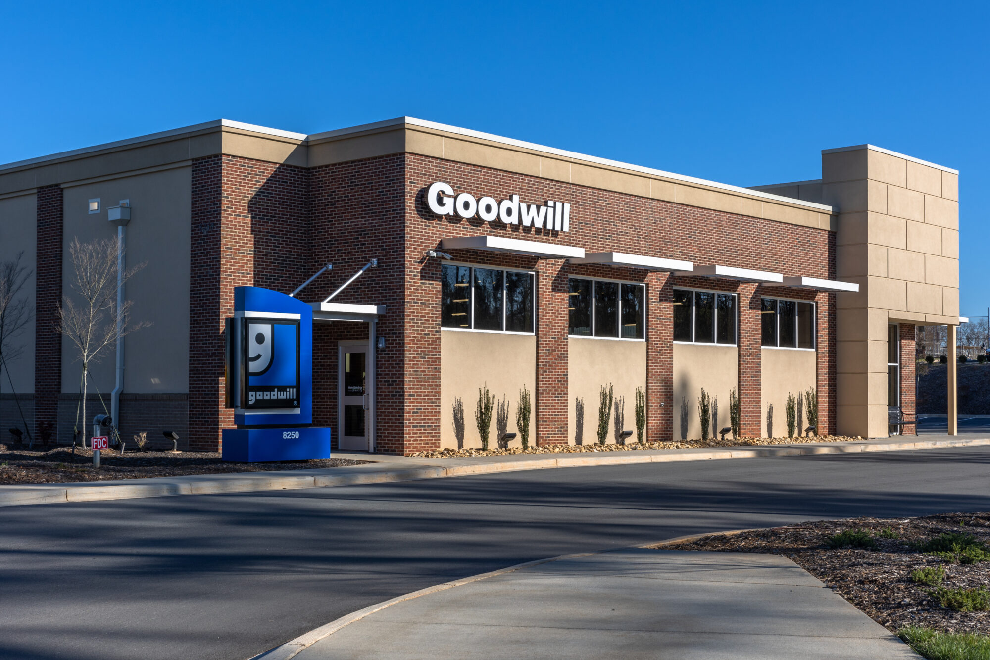 Goodwill store and donation center in Indian Land, South Carolina.