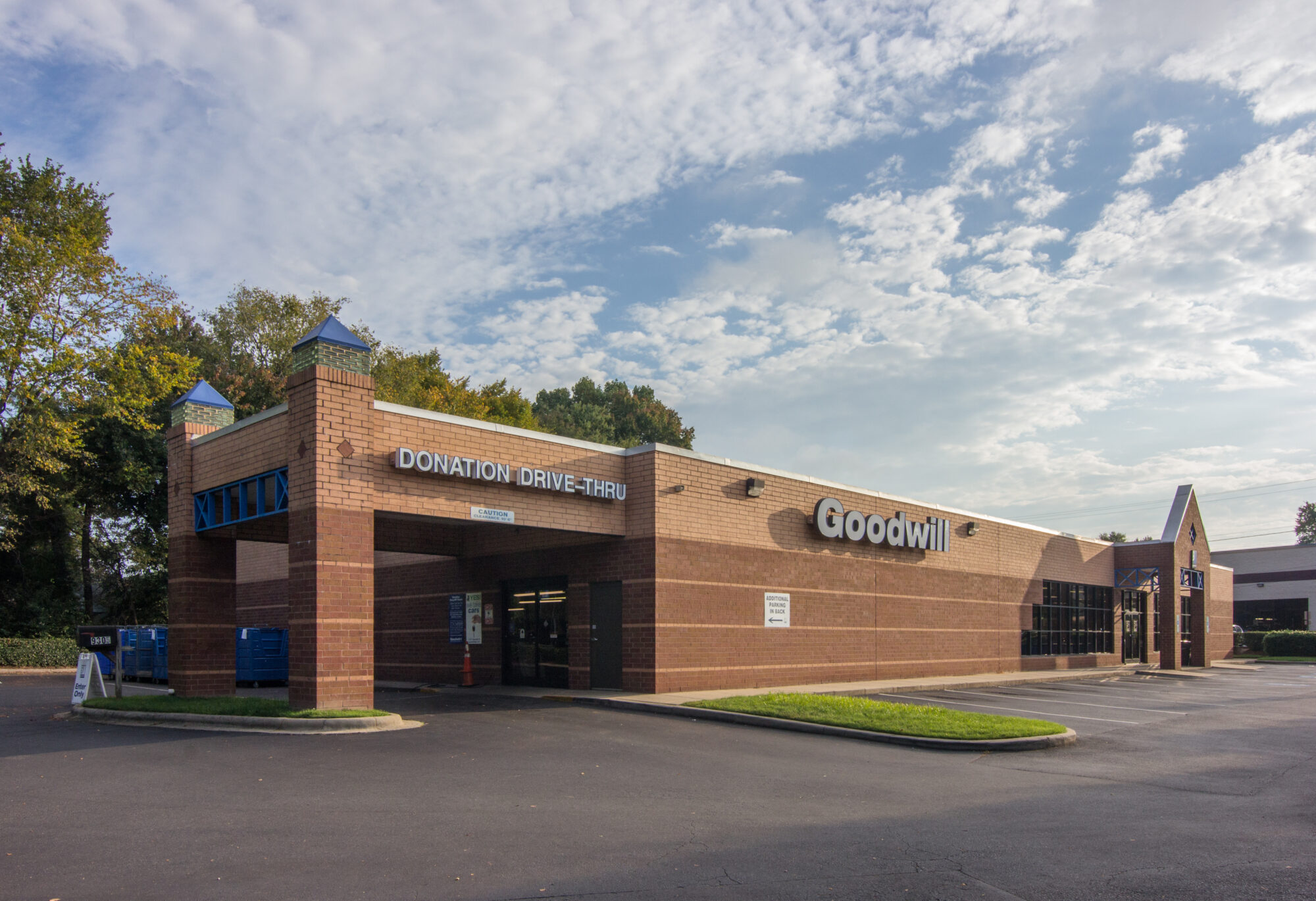 Goodwill store and donation center on Albemarle Road in Charlotte, NC.