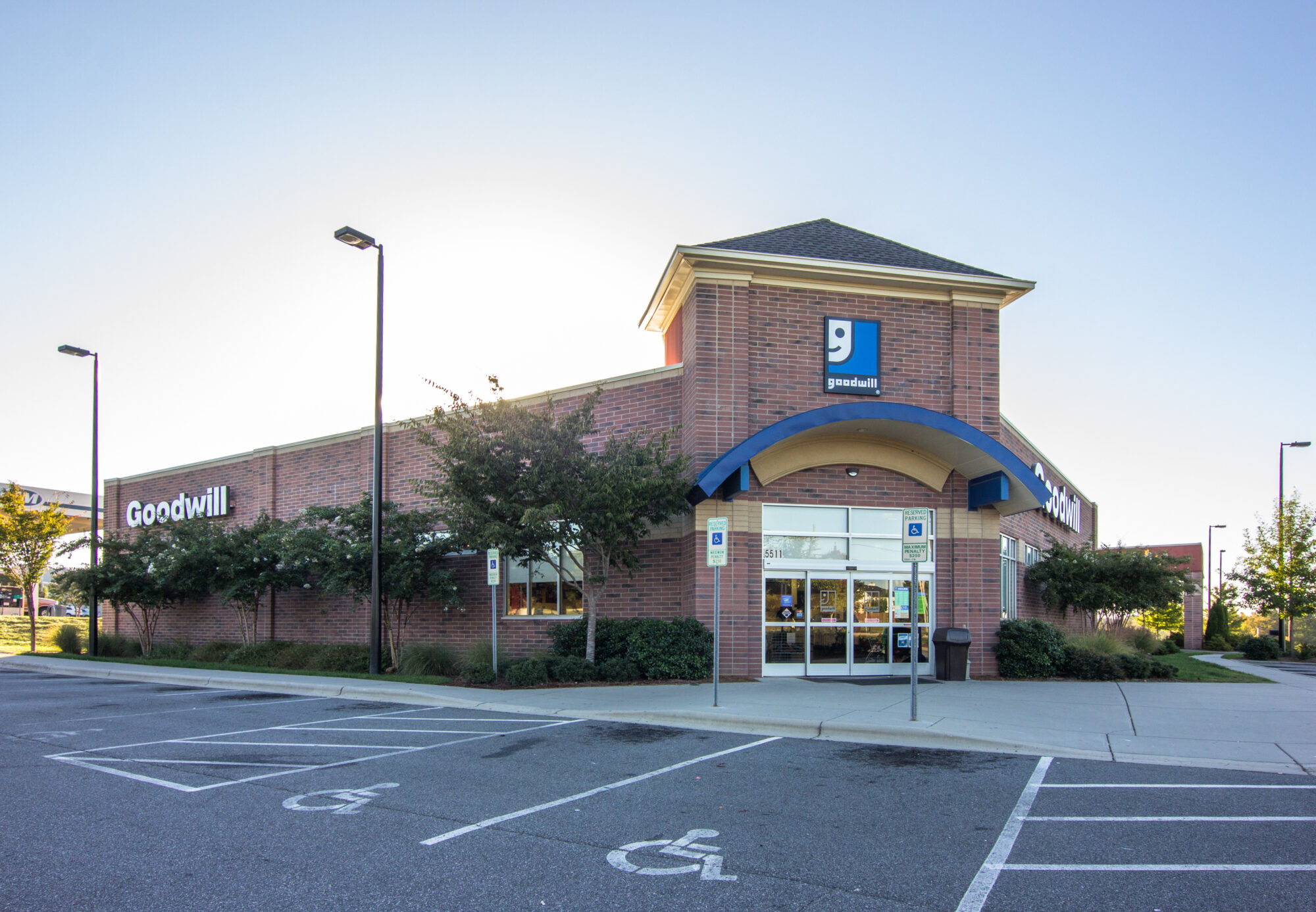 Goodwill store and donation center in Concord, NC.