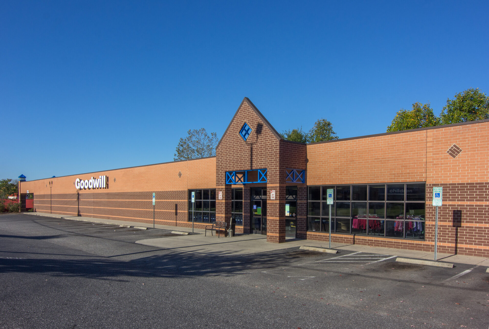 Goodwill store and donation center, Franklin Square, Lowell, NC.