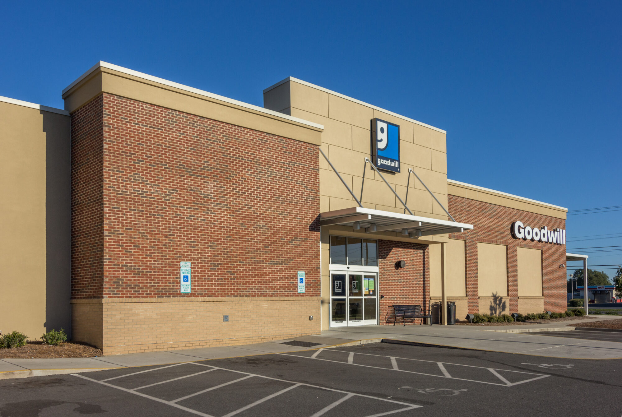 Goodwill store and donation center in Monroe, NC.