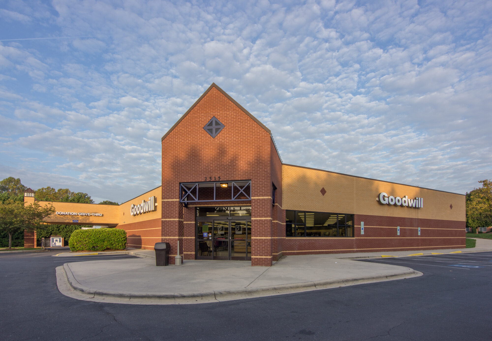 Goodwill store and donation center in Weddington, NC.