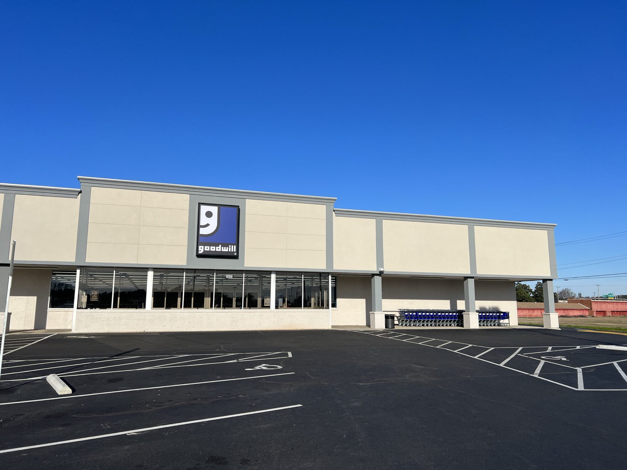 Goodwill store and donation center in Laurinburg, NC.