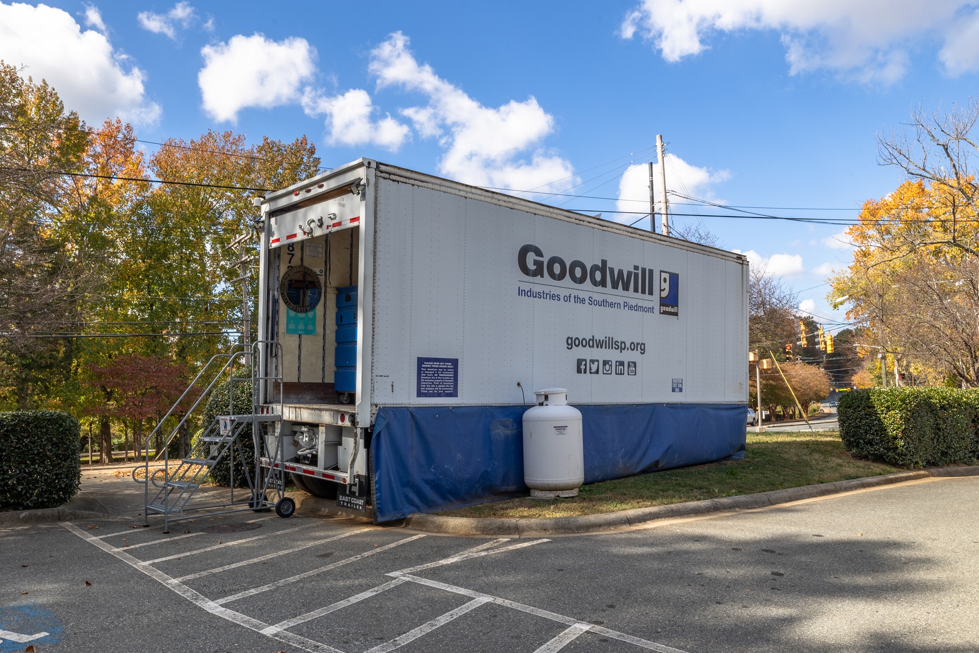 Goodwill's donation drop-off location on Randolph Road in Charlotte, NC