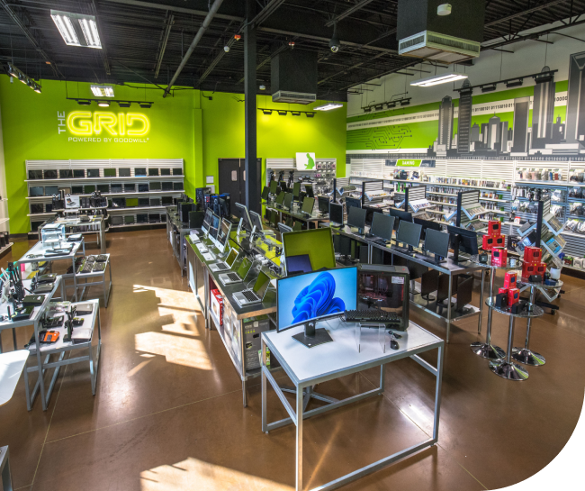 Goodwill offers a technology and electronics-focused retail location called The GRID.