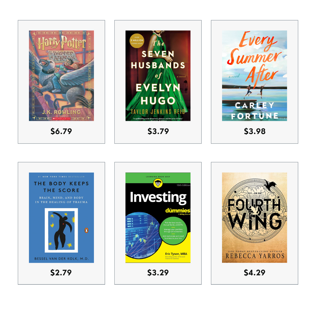 Examples of book titles you could find on Goodwill online shopping platforms like Amazon and eBay